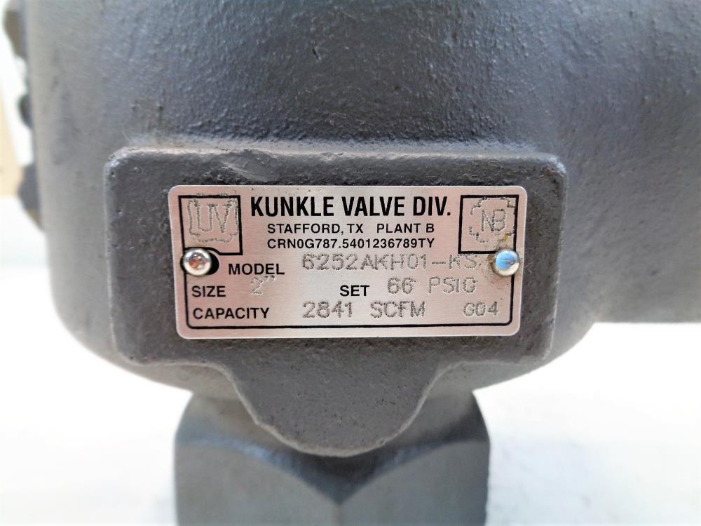 Kunkle 2" X 3" Pressure Relief Valve 6252AKH01-KS